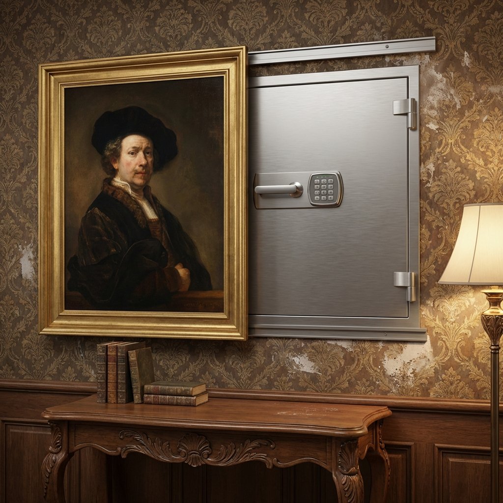 Tablo Arkası Gizli Duvar Kasası